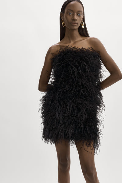 TRIANA | Feather Dress Black / L TRIANA | Feather Dress Black / L