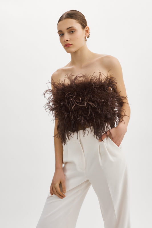 ZAINA | Bustier de plumes