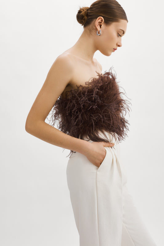 ZAINA | Bustier de plumes