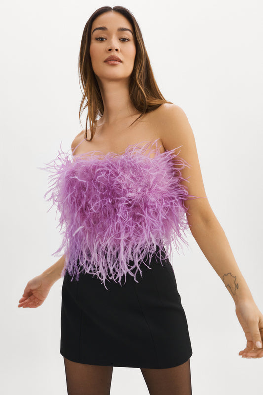 ZAINA | Bustier de plumes