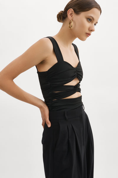 ZEELA | Ruched Cutout Cami