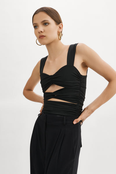ZEELA | Ruched Cutout Cami