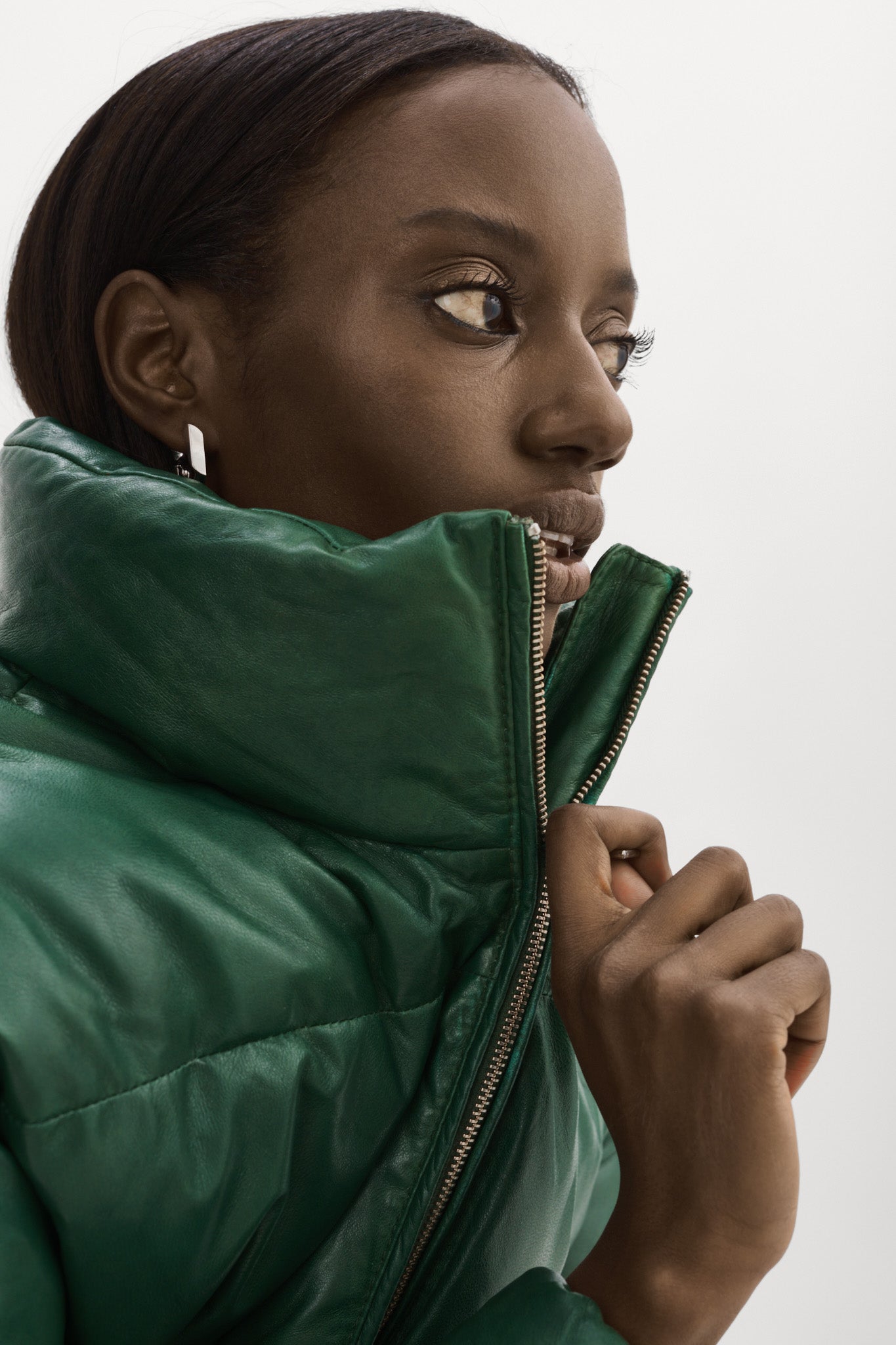 Iris Leather Puffer Vest – Sipos New York