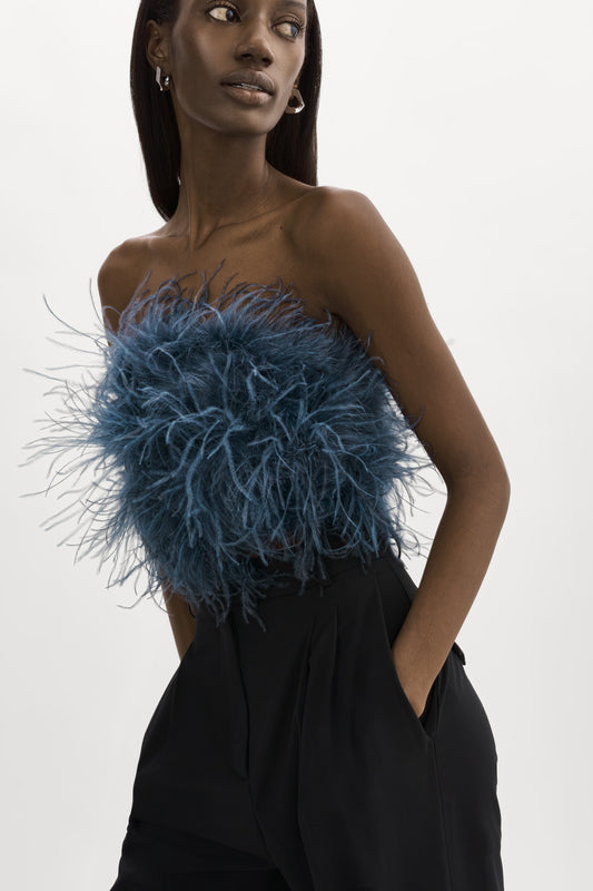 ZAINA | Bustier de plumes