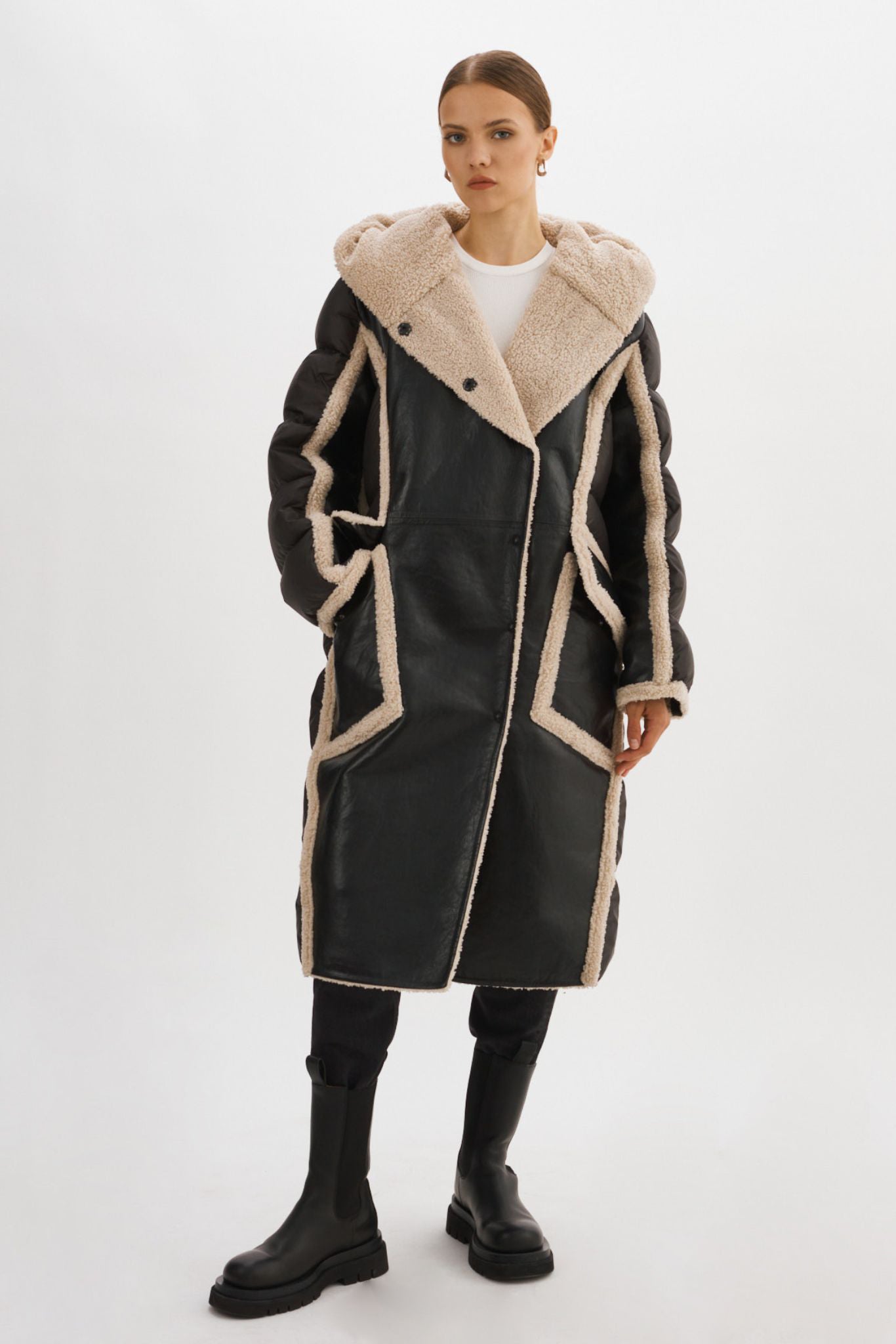 REXANA | Manteau polaire en matières mixtes