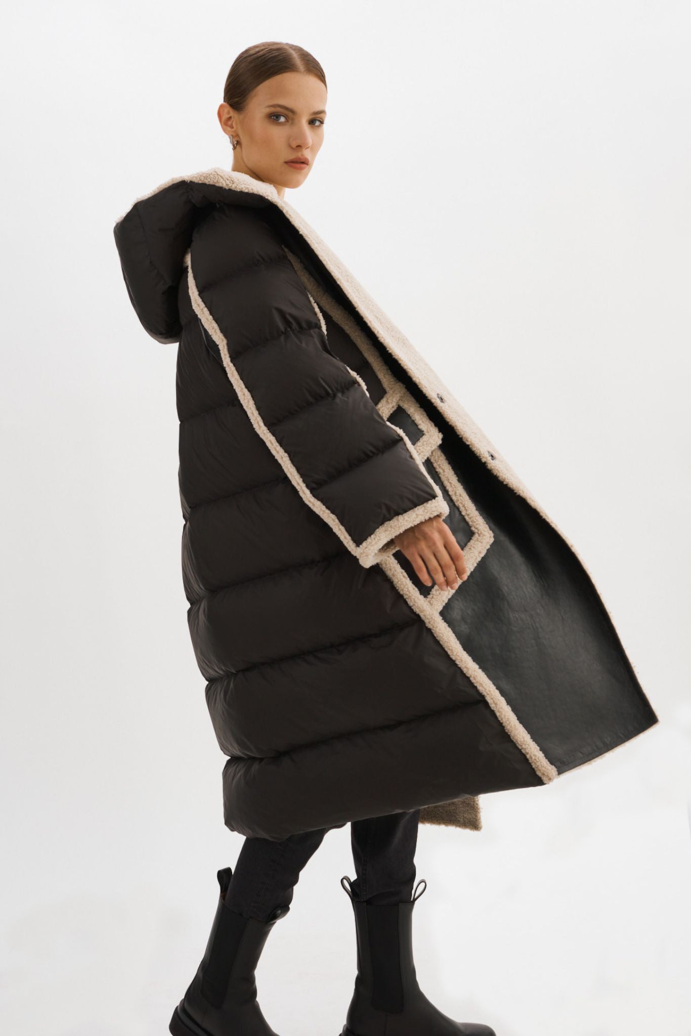 REXANA | Manteau polaire en matières mixtes