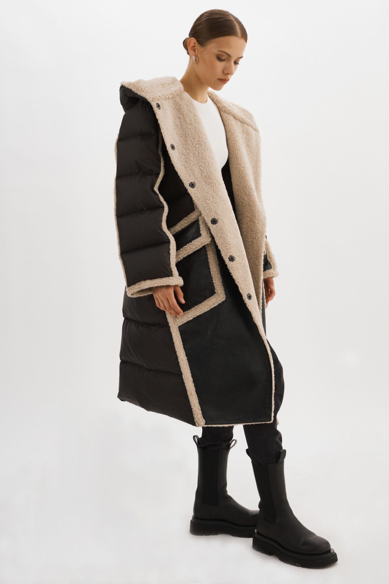 REXANA | Manteau polaire en matières mixtes