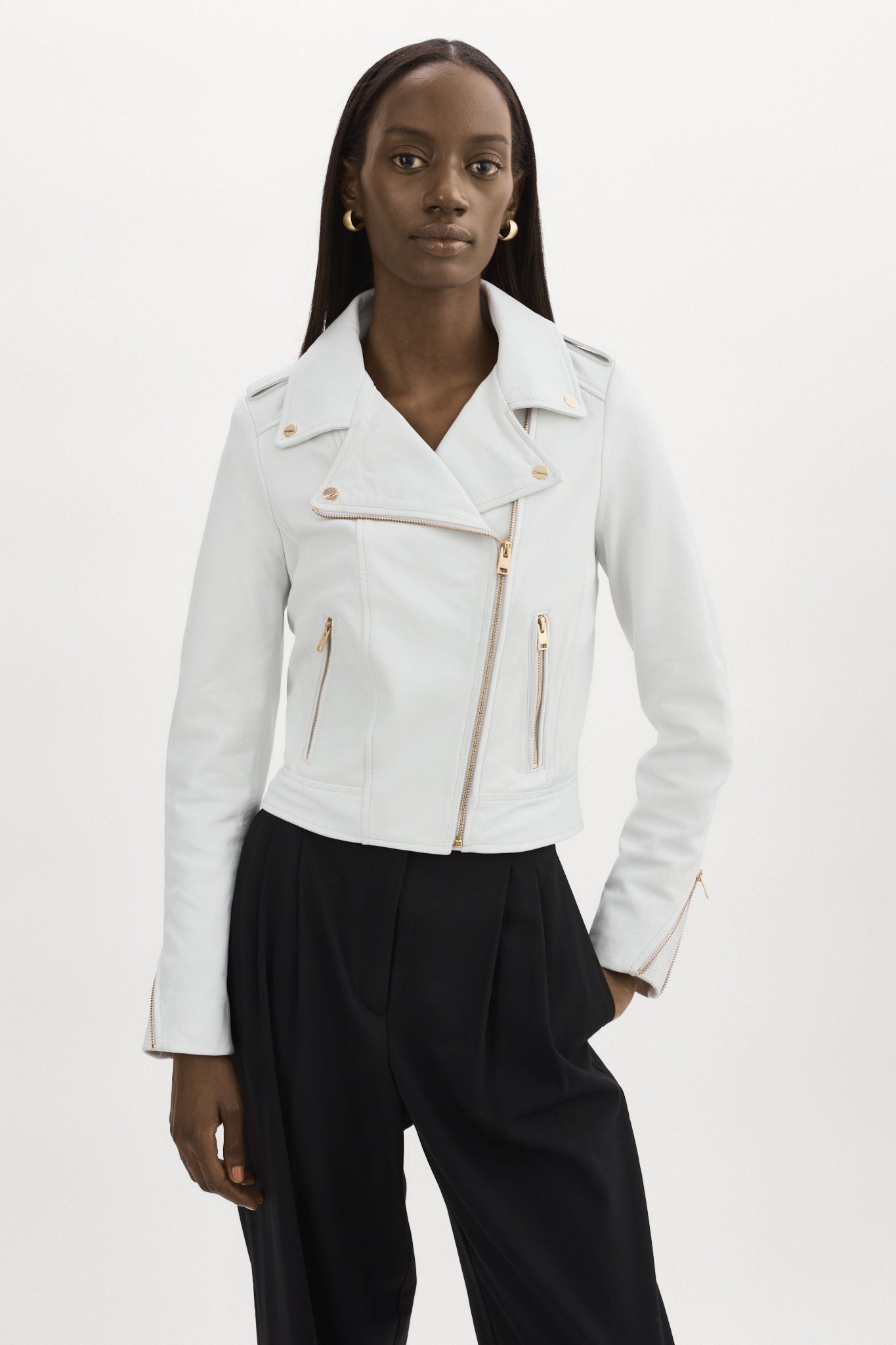 DONNA OR | Veste moto signature en cuir