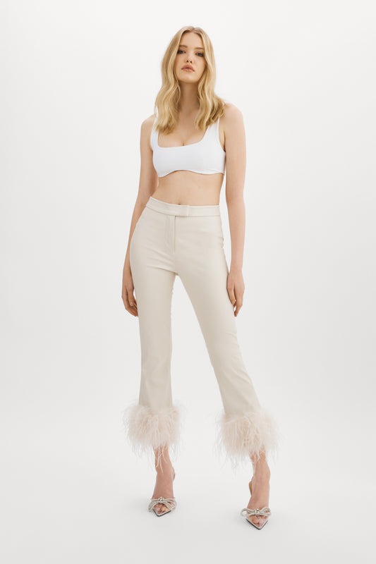 PAGETTA | Feather Trim Trousers