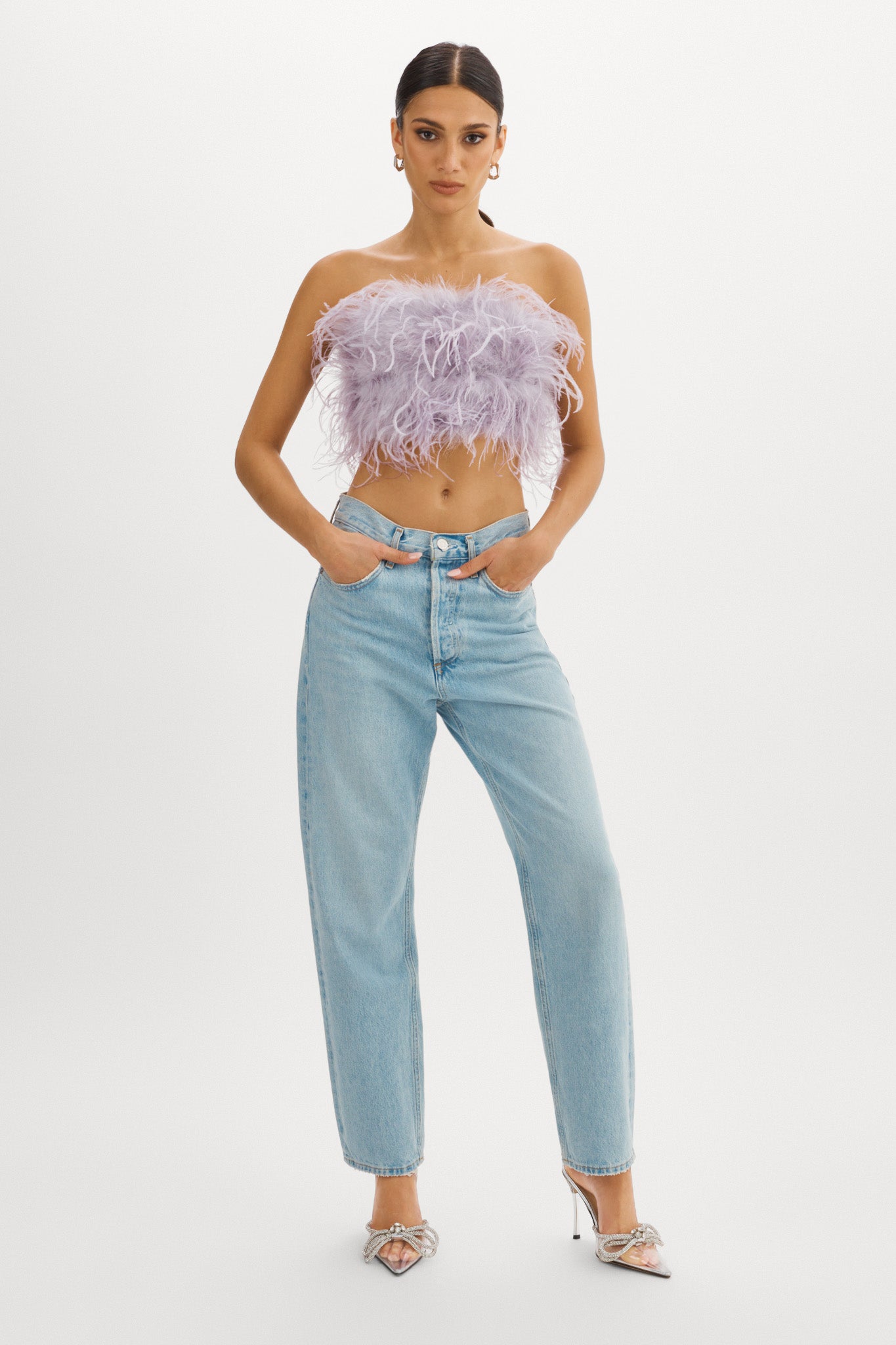 ZAINA | Bustier de plumes