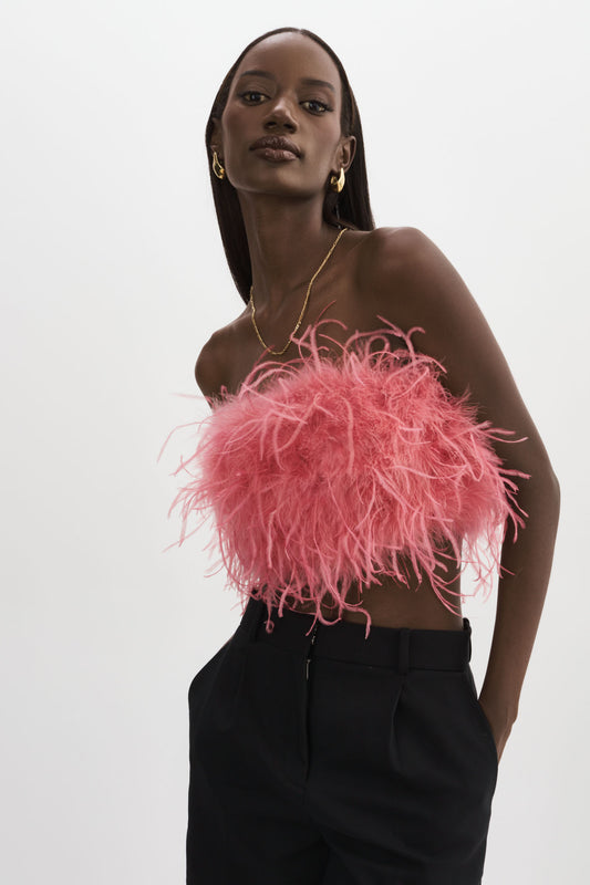 ZAINA | Bustier de plumes