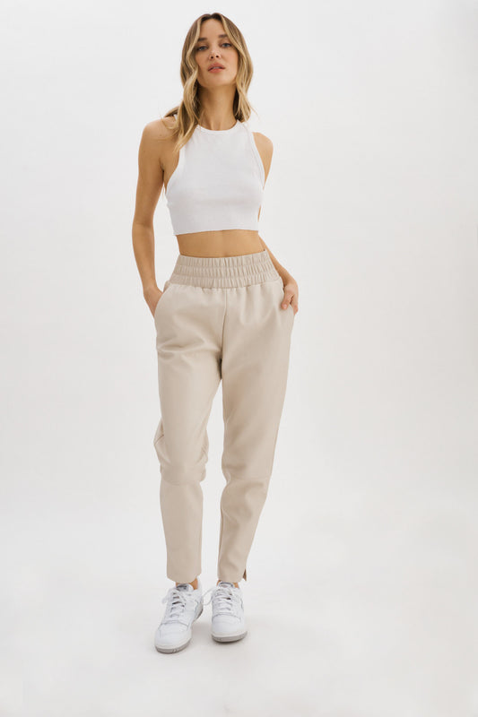 NINETA | Leather Joggers