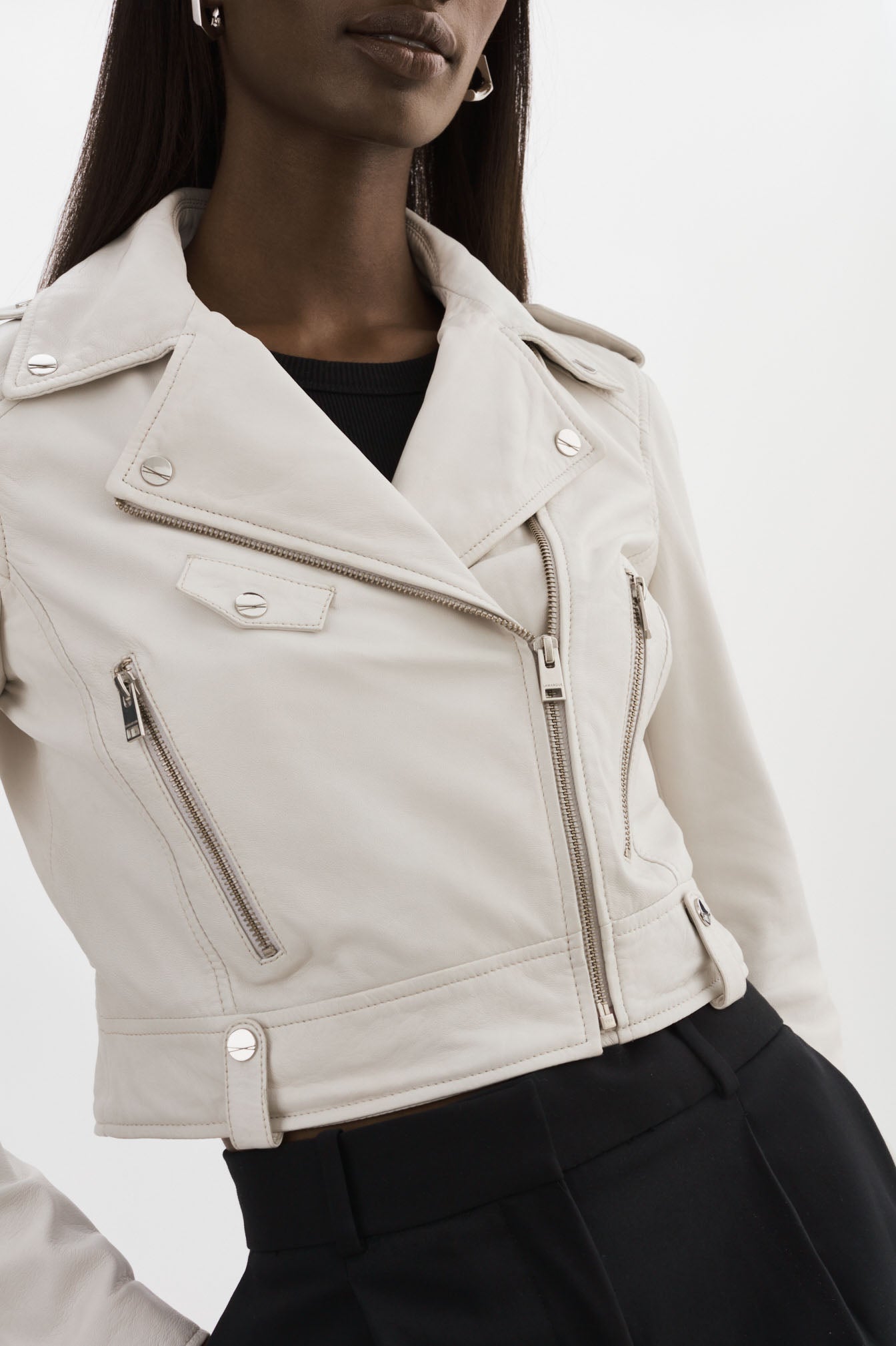 CIARA | Veste motard courte en cuir