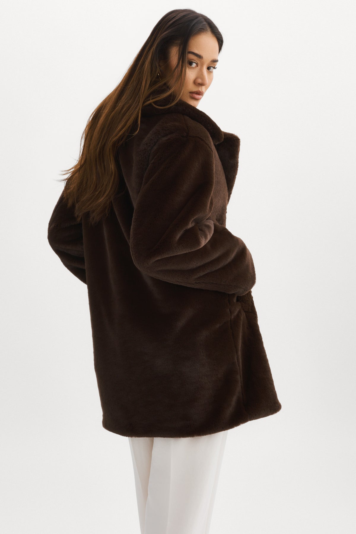 LINNEA | Manteau en fausse fourrure