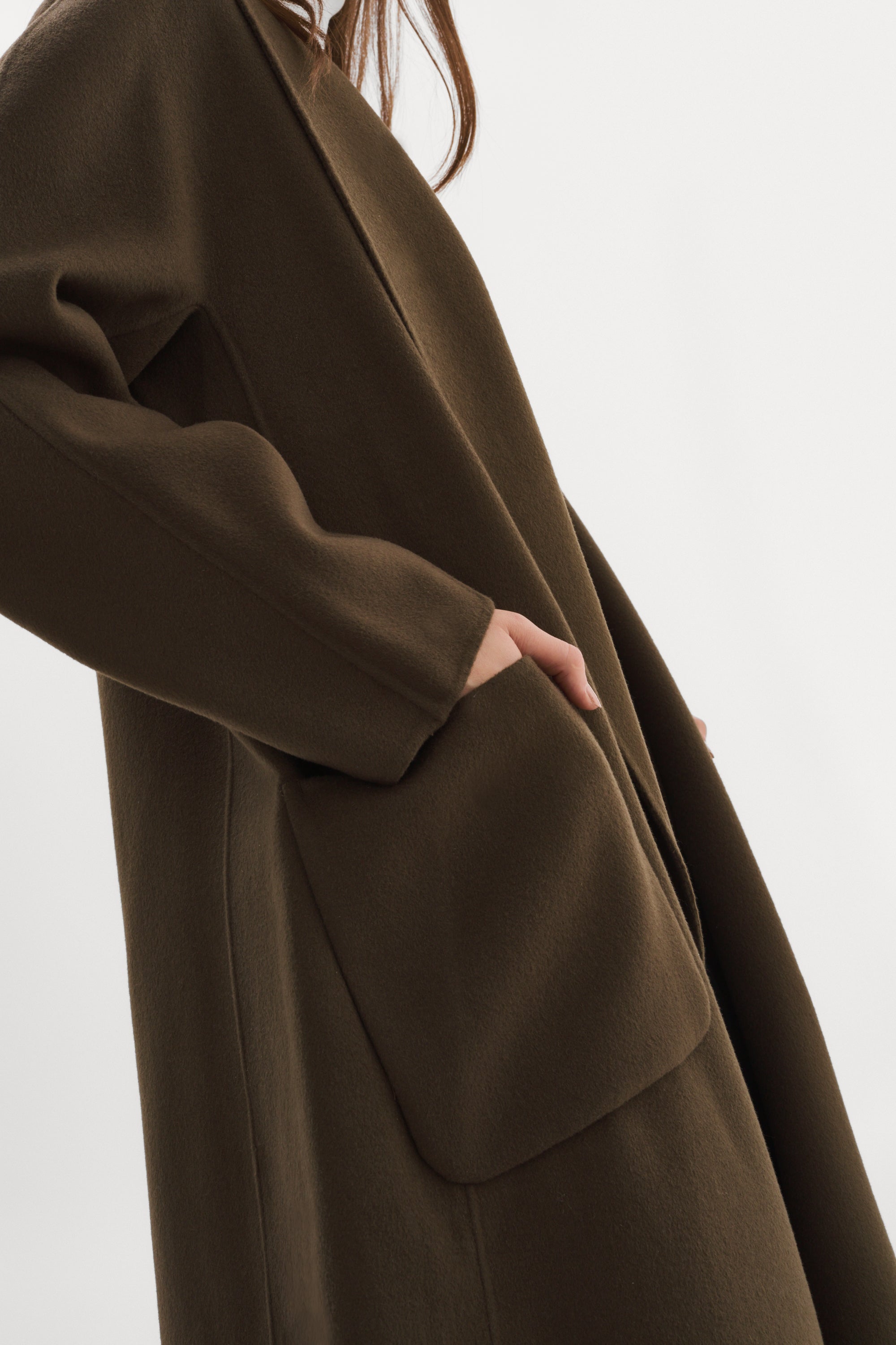Vince high collar best sale v neck coat