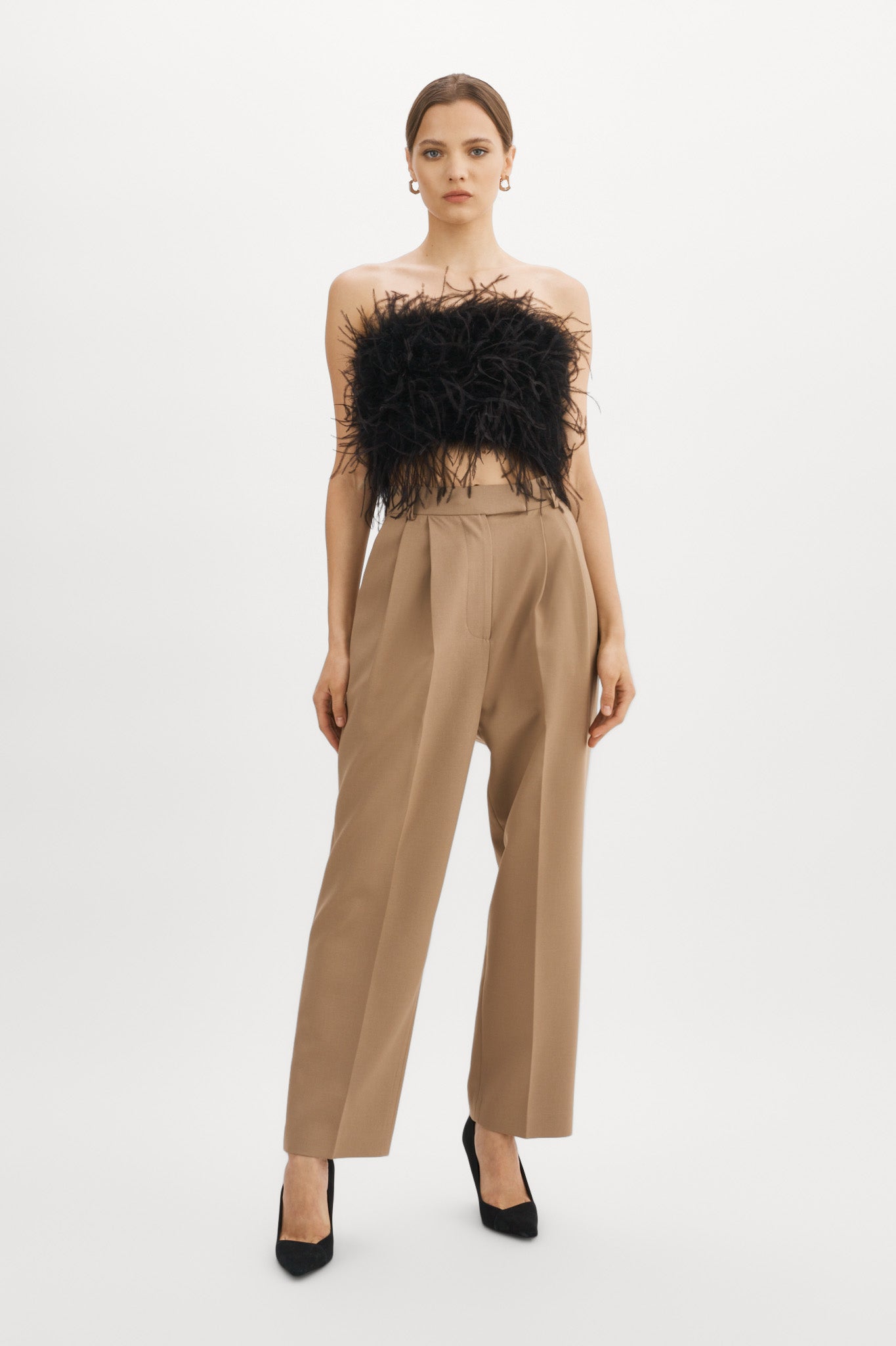 ZAINA | Bustier de plumes
